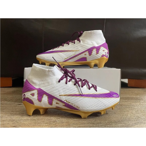 Nike Zoom Superfly 9 Elite FG “NBY” White Purple Gold 8.5M/10W FN6746-901